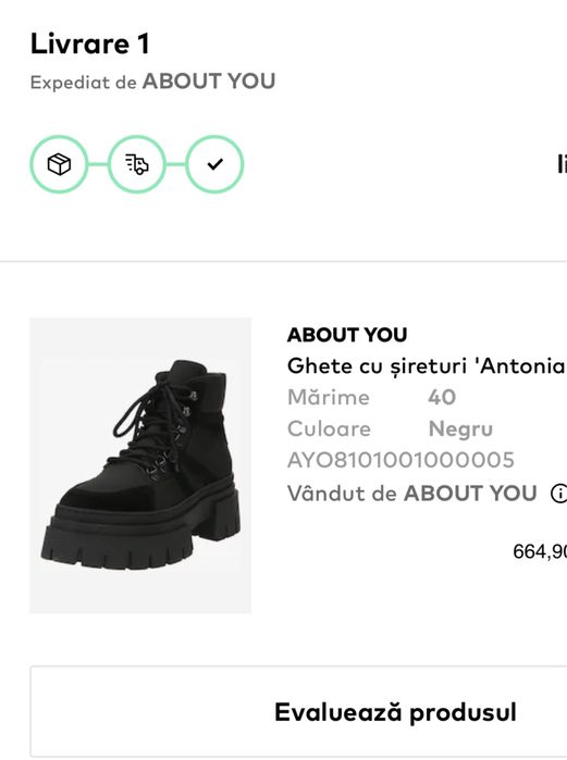 Ghete cu șireturi Antonia