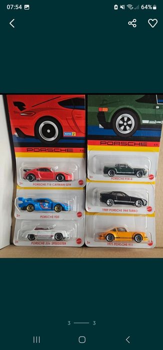 Hot Wheels set Porsche + Chase