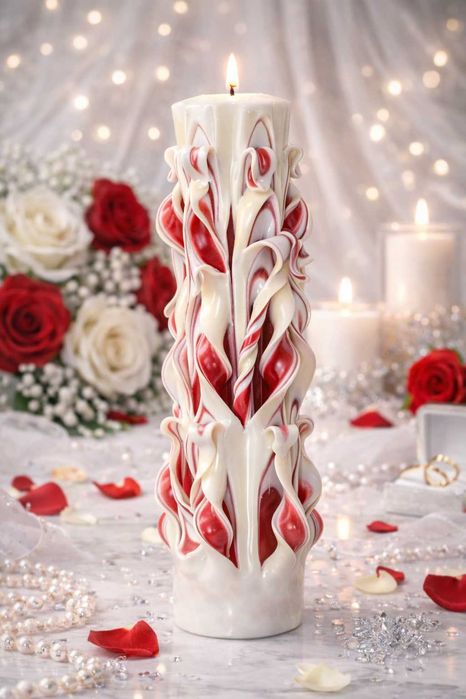 Lumanari nunta - Lumanare botez sculptata