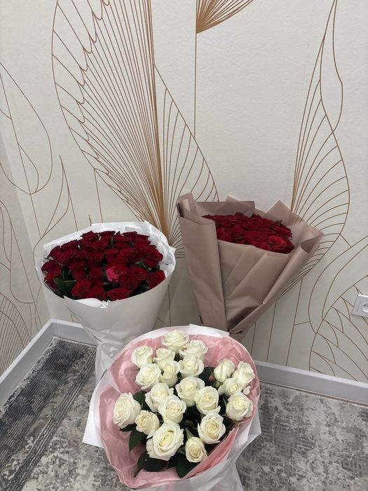 Свежие букеты роз