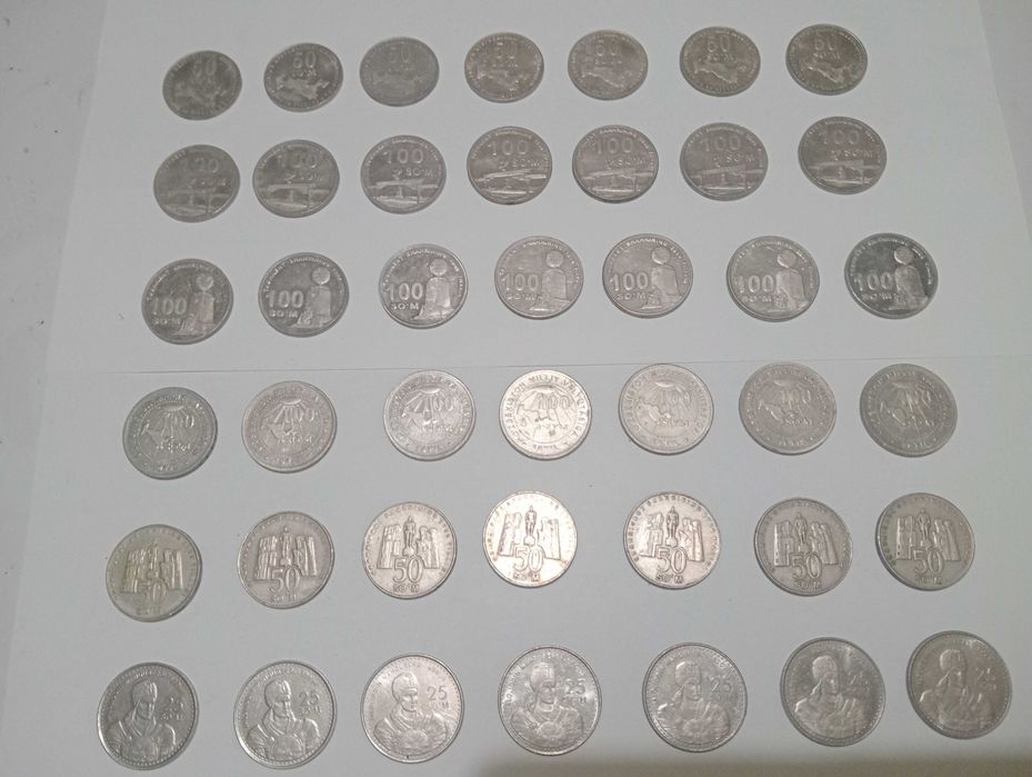Монеты Узбекистана.
