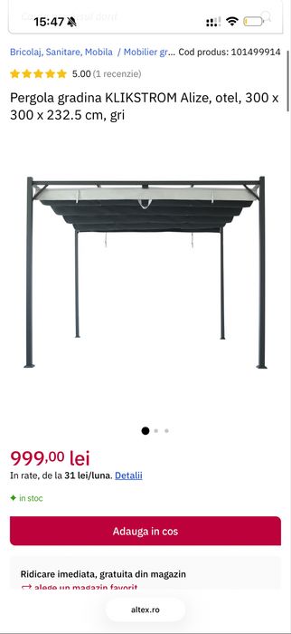 Pergola gradina