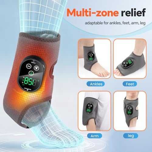 Нов Безжичен нагревателен масажор за глезен и стъпало с вибрации