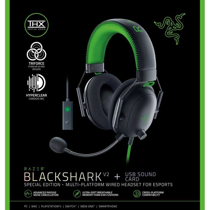 Razer BlackShark V2 игровые наушники качественный звук. Есть доставка