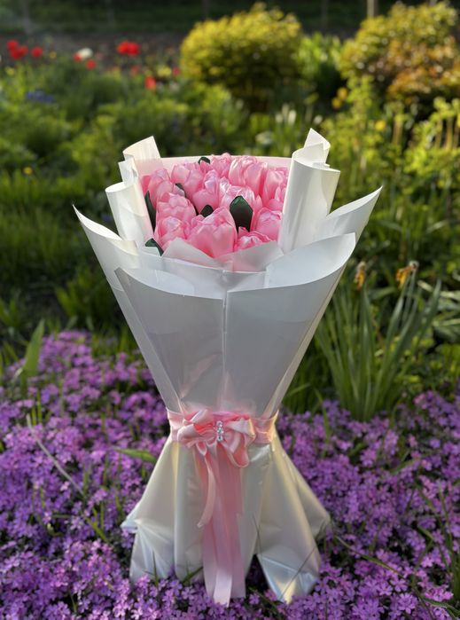 Buchet de flori din satin