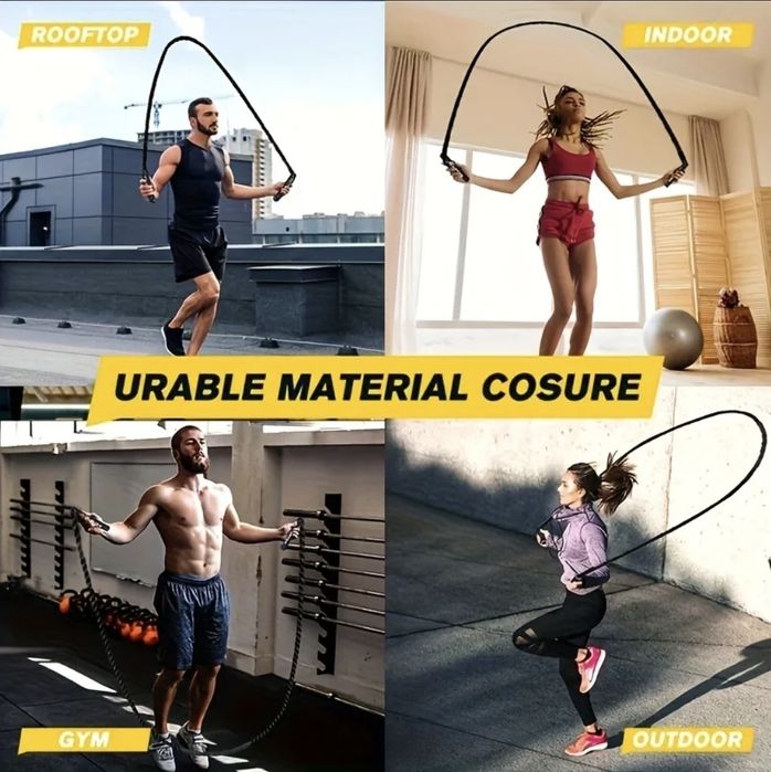 ДЕБЕЛО утежнено въже за скачане – максимален ефект за кратко време