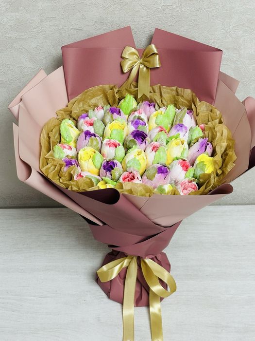 Букет зефирных тюльпанов