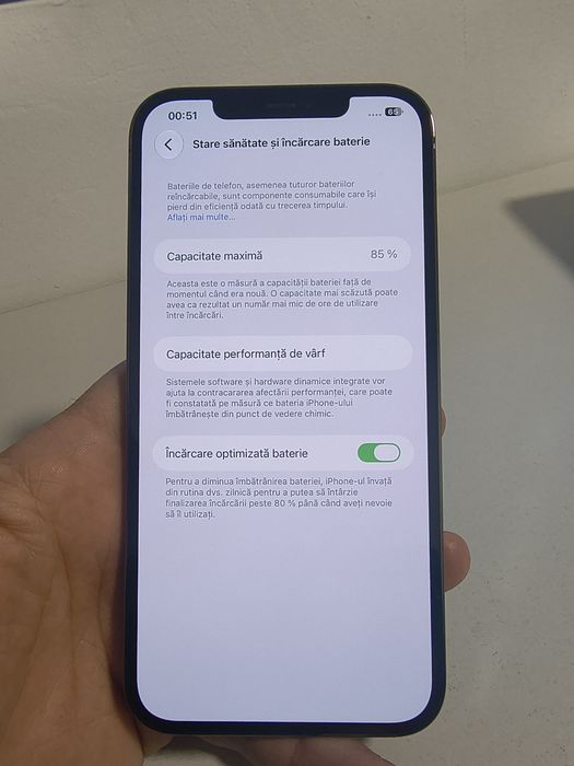 iPhone 12 Pro Max, 128GB, Gri Grafit, Baterie 85%, Aspect impecabil