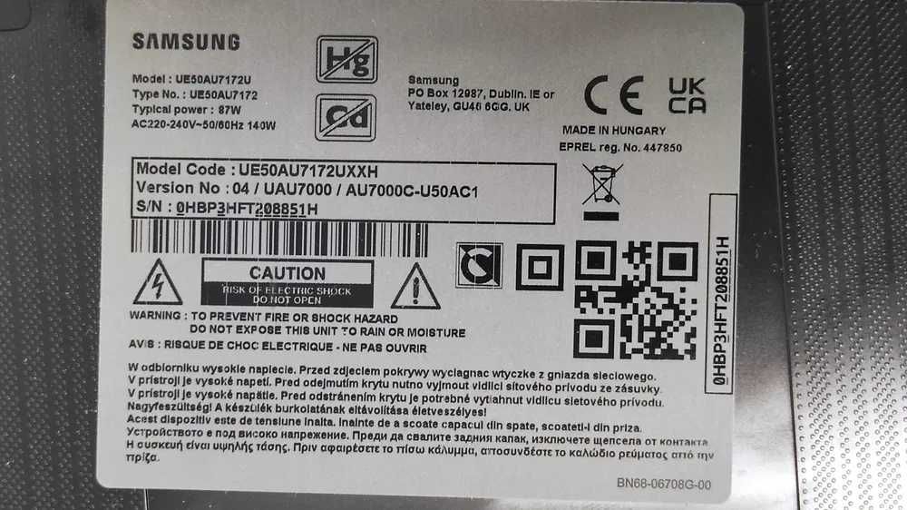 Dezmembrez tv samsung UE50AU7172U