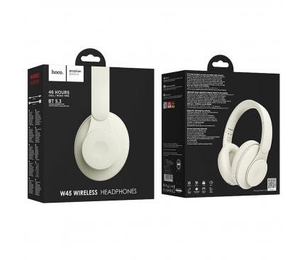 Casti Wireless HOCO W45 A2DP Milky White