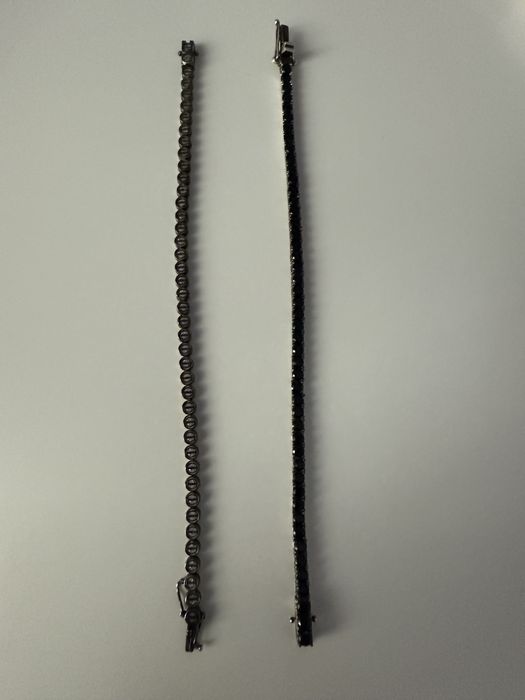 Bratari model Tennis Black si Tennis Pills Fine Black argint rodiat