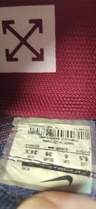 Nike Vapormax Off-White, номер, 39