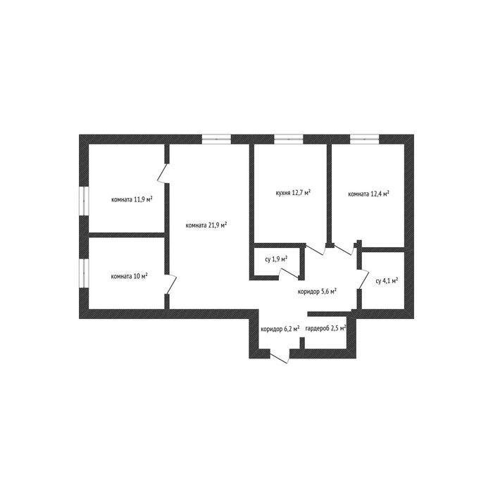 4 комнатная квартира