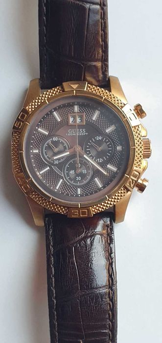 Ceas original Guess U19502G1, curea piele, in stare perfecta