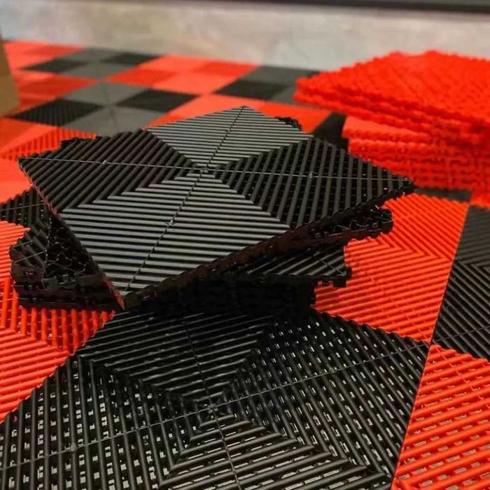 Placi Rosii PVC Modulare pentru podea,garaj,balcon,terasa