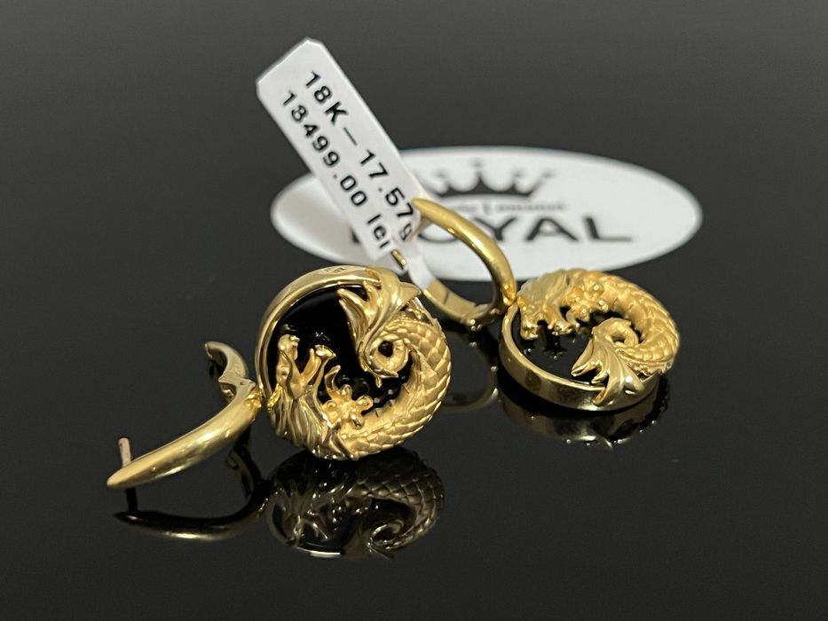 Bijuteria Royal CB : Cercei dama aur 18K 750% 17,57 grame