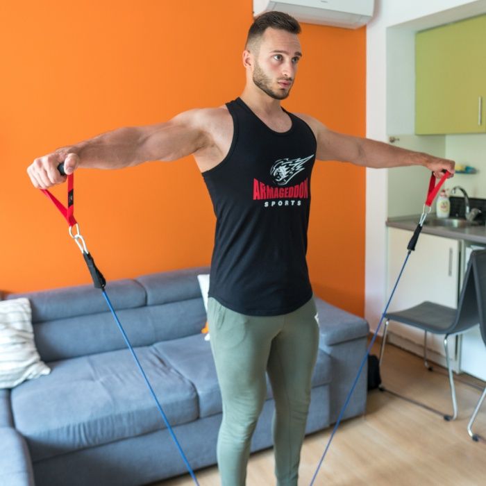 Комплект фитнес ластици за трениране от 11 части ПРЕОЦЕНЕНИ