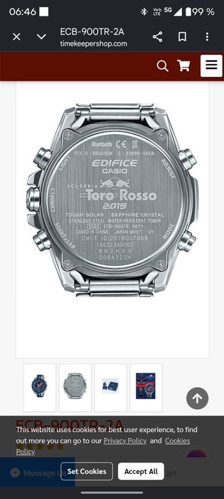 Ceas Casio edifice ECB 900 Toro Rosso