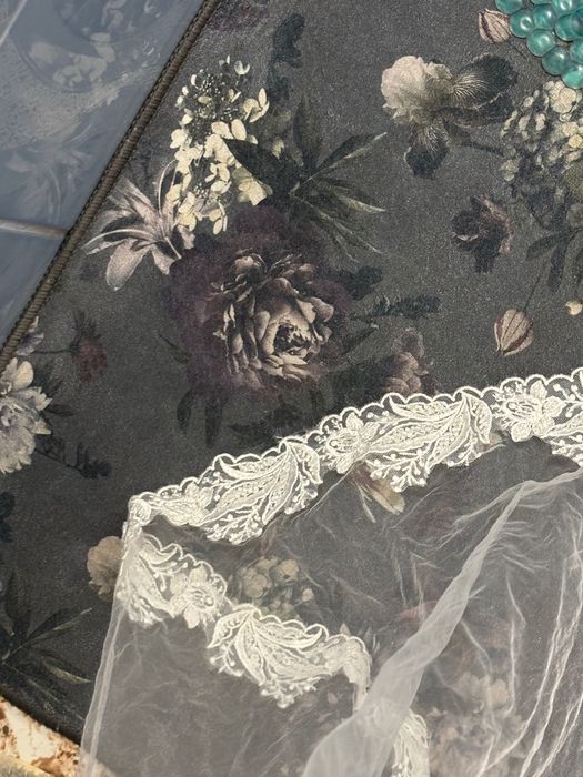 Voal lung 1.60-1.70 metri dublu broderie