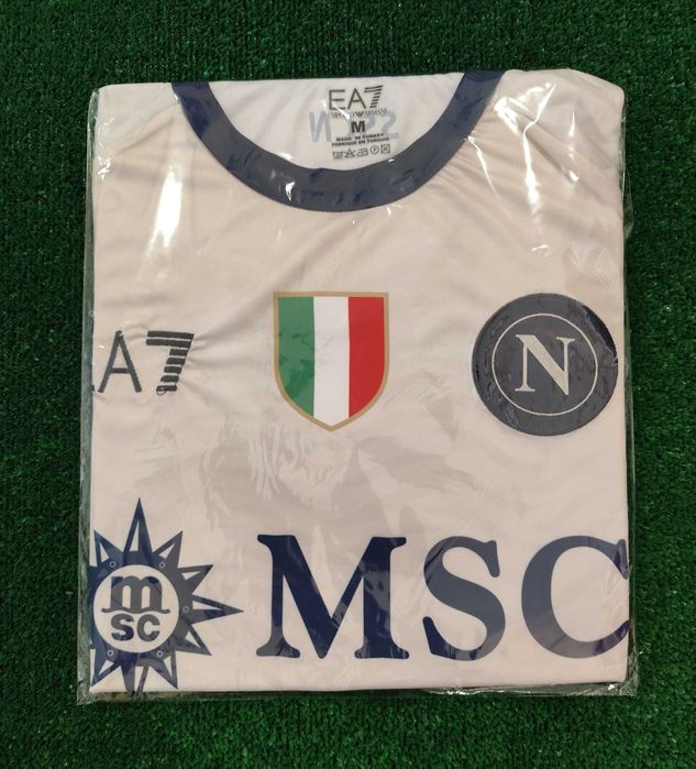 Мъжка футболна фланелка тениска Марадона Napoli emporio armani