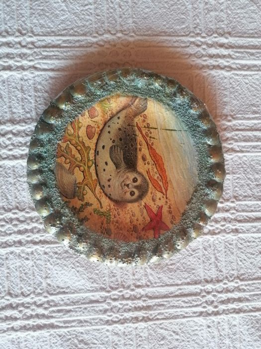 Ваза, свещник и пано на морска тематика