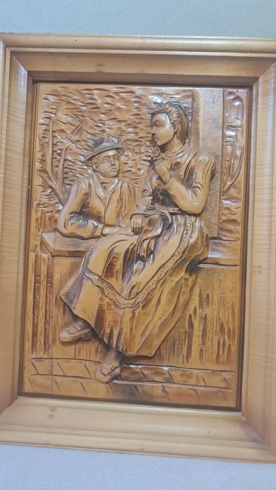 Tablou sculptat in lemn