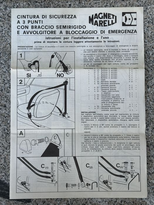 Ретро авто колани Magneti Marelli
