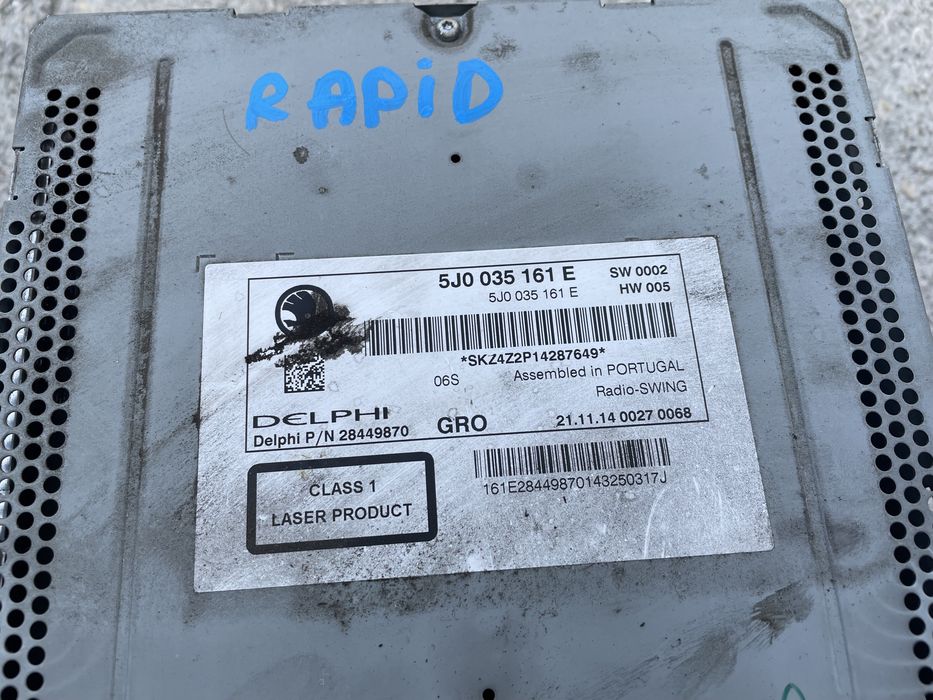 Cd player Skoda Rapid 5J0 035 161 E