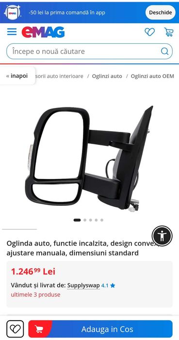 Oglinda compatibila cu Fiat Ducato, Citroen Jumper, Peugeot Boxer
