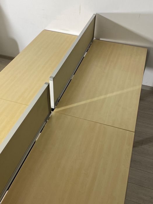 2 Buc. Bench 4 Posturi de Lucru cu Panou Separator; Birou cu 4 Blaturi