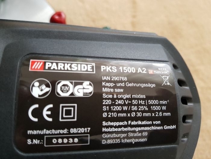 НОВ Немски настолен циркуляр Пендула 1500W  герунга Parkside  Германия