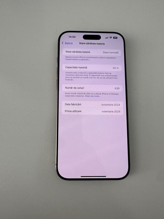 V/S Iphone 16 pro max/92% baterie
