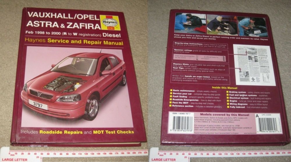 Manual Haynes Opel Astra Zafira Vectra Omega Calibra Frontera