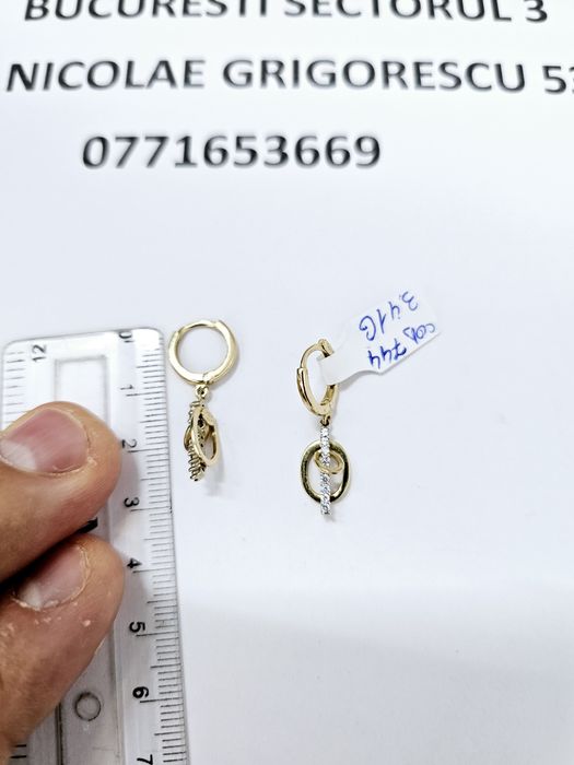 Vand cercei din aur 14 k 3.41 g cod 744
