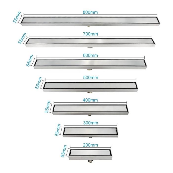 Трап для душа прямоугольный линейный,