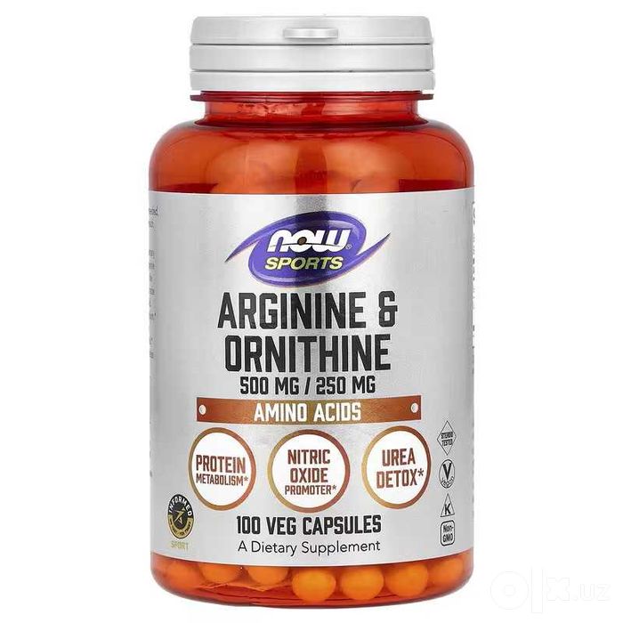 NOW Foods Sports Arginine Ornithine аргинин и орнитин