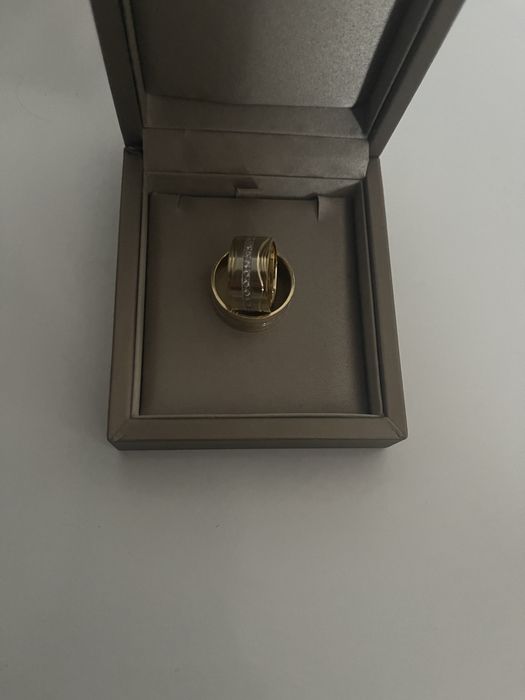 Verighete de aur 14k cu zirconiu