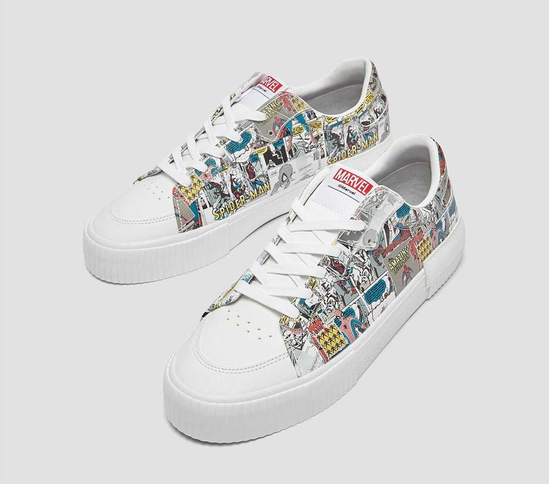 Мъжки кецове с принт MARVEL - комикси, нови с етикет, 46 номер