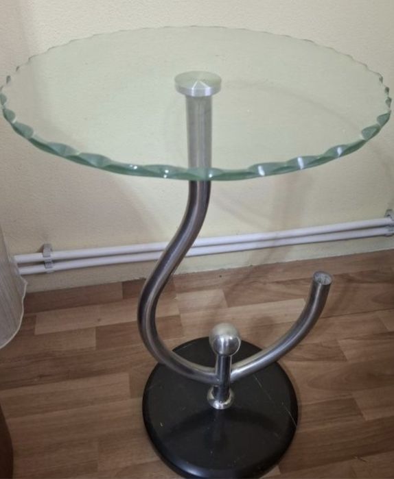 Masă cafea rotundă cu picior