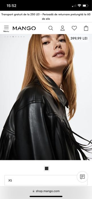 Mango jacheta cu franjuri XS, S, noua, 300 lei