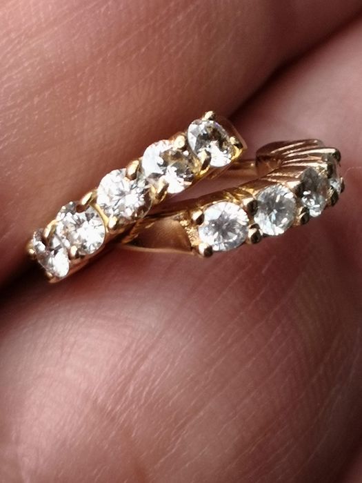 Vind cercei din aur 14kt cu 0,55ct diamante