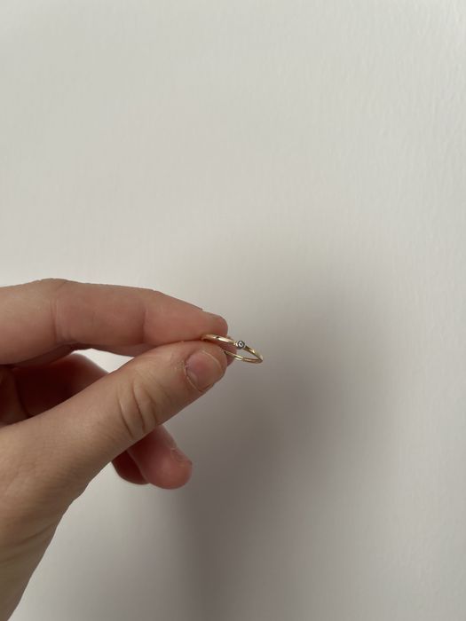 Inel aur 14K (585) cu diamant fin elegant