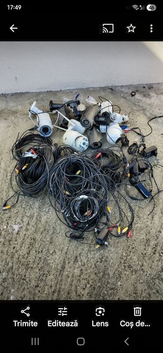 Vindem sistem complet camere video cu8 întrări monitor dvr microfoane