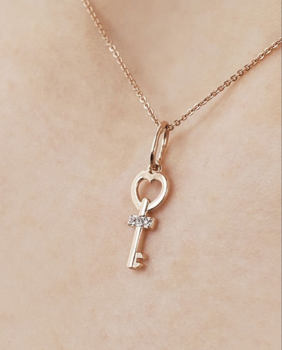 Золотой ключ подвеска кулон золото 585 проба Россия оберег талисман