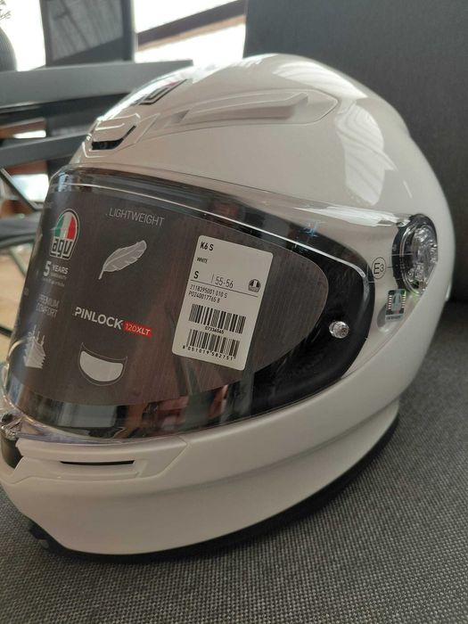 Cască Moto AGV K6 S White – Mărimea S (55-56 cm) – Ca Nouă