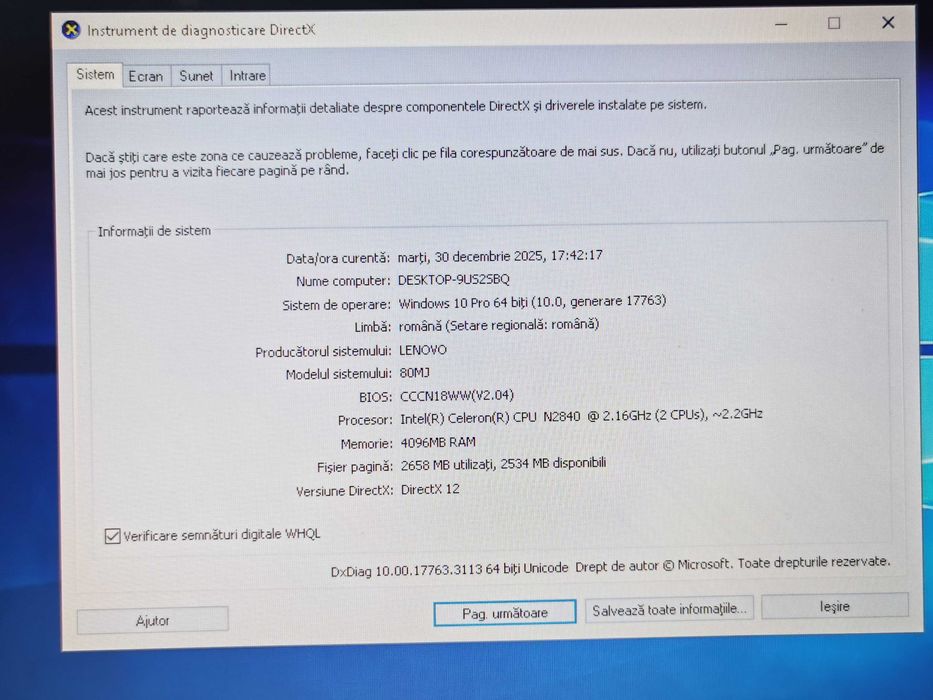 Laptop Lenovo Slim
