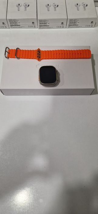 *Apple Watch Ultra Gen 2 * Оранжев и черен цвят на каишката*