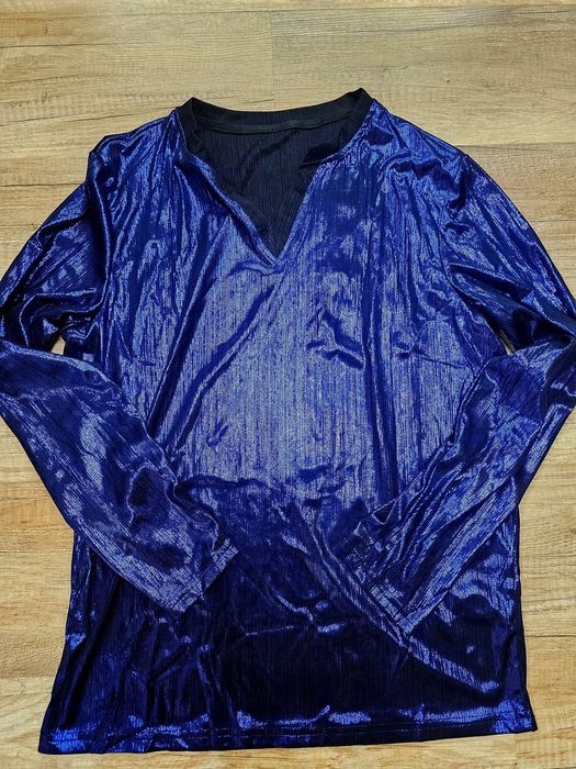 Унисекс блуза с дълъг ръкав в тъмно лилав цвят