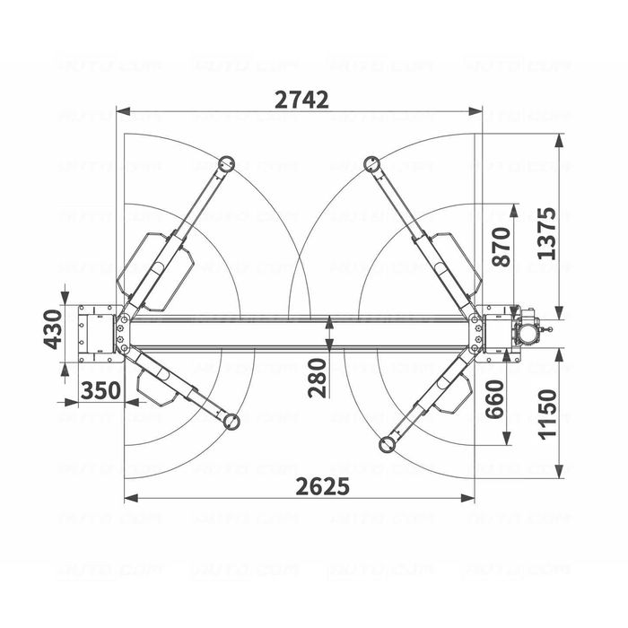 Elevator Auto 2 Coloane RHM 242M 220V sau 380V 4,2T NOU Garantie 2ani