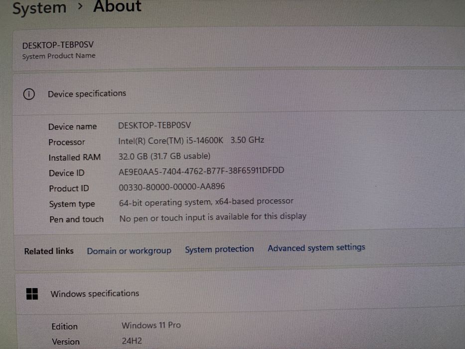 Calculator Gaming i5-14600k; Rtx 5070  ; ssd 256 gb ; 16 gb  ram ddr5